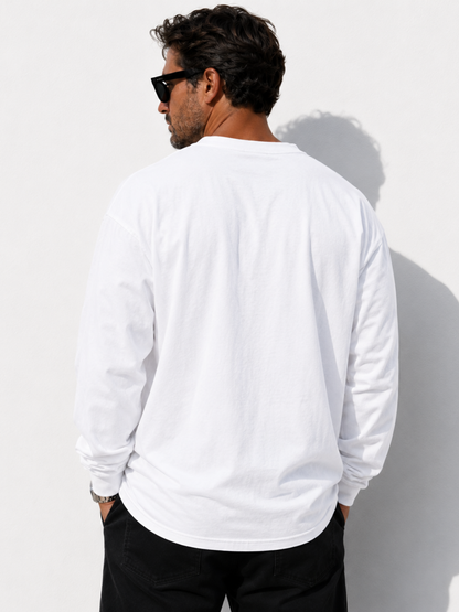 Long sleeve premium homme White, vue de dos - L'atelier 514