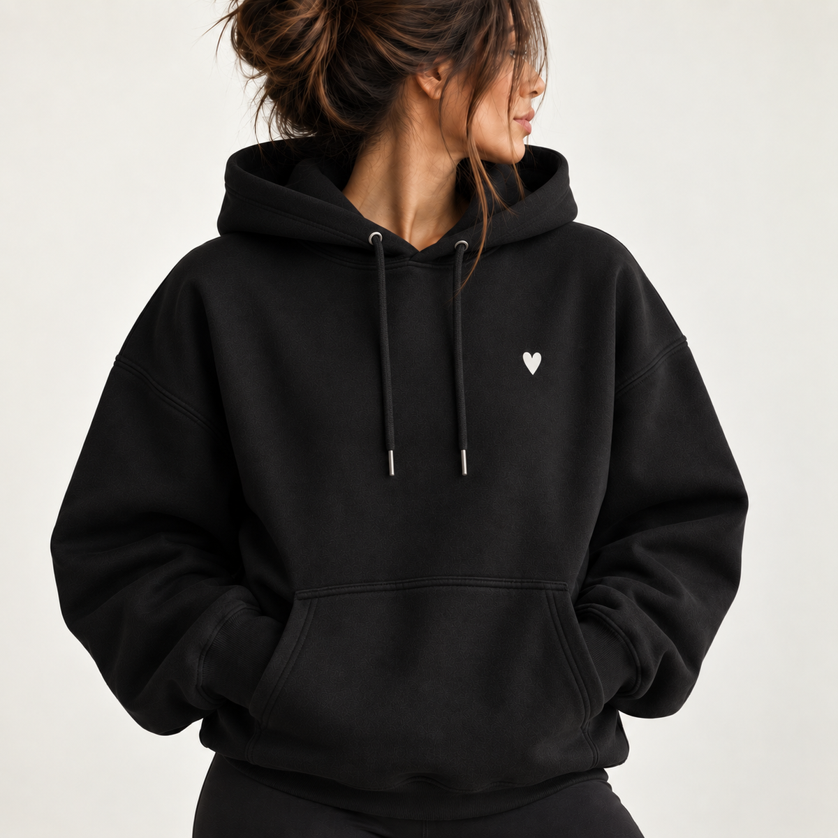 STAY WEIRD - hoodie premium Black L'ATELIER 514, vue de face