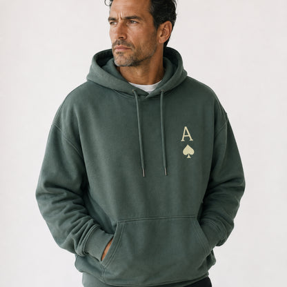 Hoodie premium homme Neon Mint, Alpine Green, vue de face - L'Atelier 514
