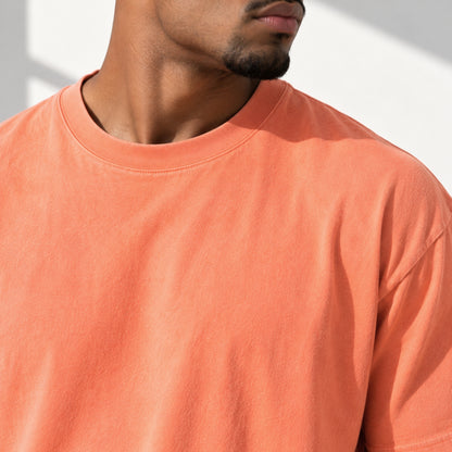 T-shirt premium homme Mango, gros plan sur la texture coton - L'atelier 514
